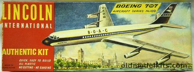 Lincoln 1/190 Boeing 707 BOAC, 109 plastic model kit